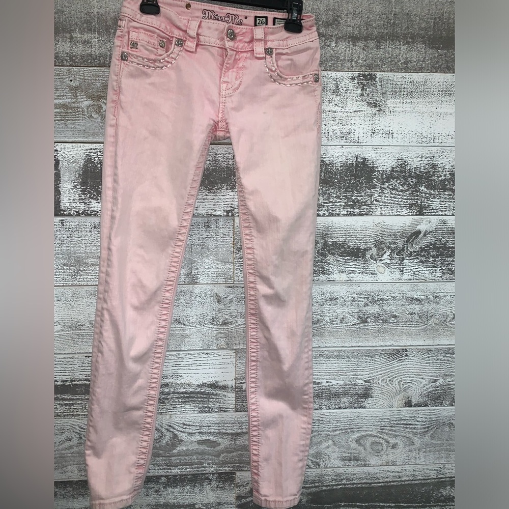 Miss Me jeans pink Signature Skinny style TP5853S2 size 26